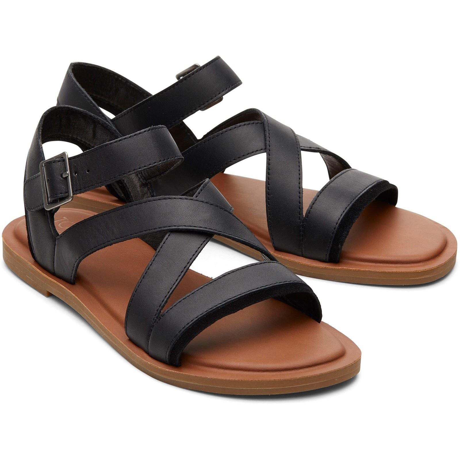TOMS Sloane Sandali Neri Da Donna Al 100% In Pelle Di Mucca