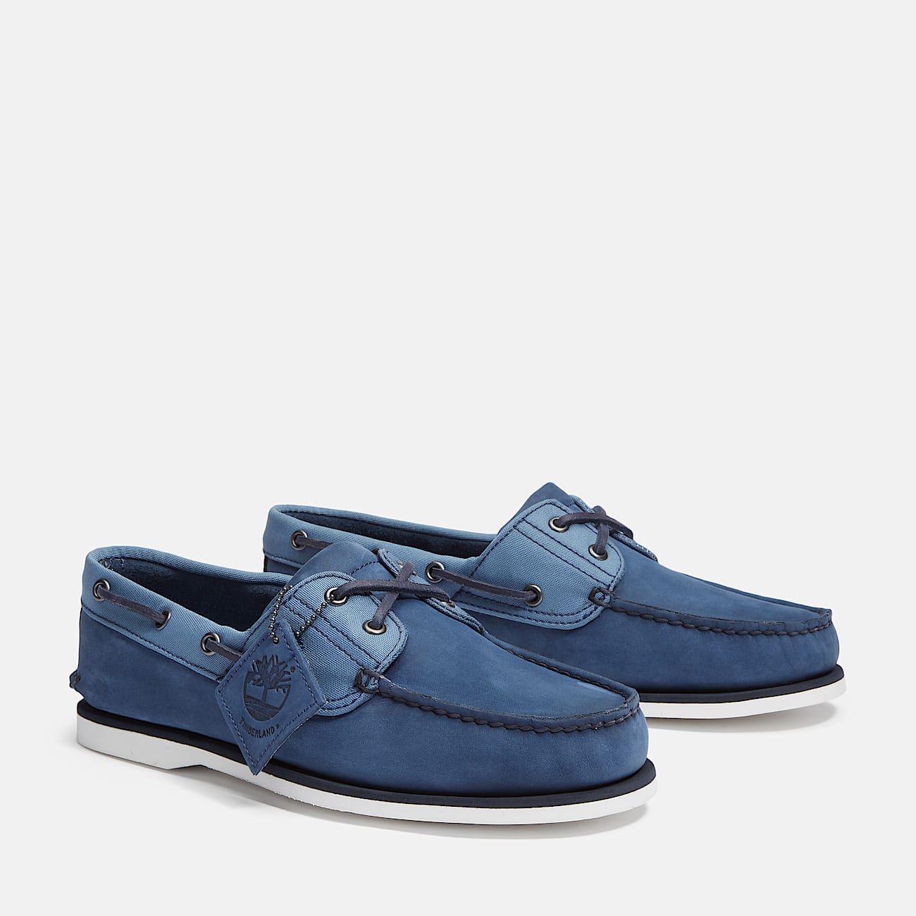 Timberland Classic 2 Eye Scarpe Stringate Blu In Pelle Da Uomo