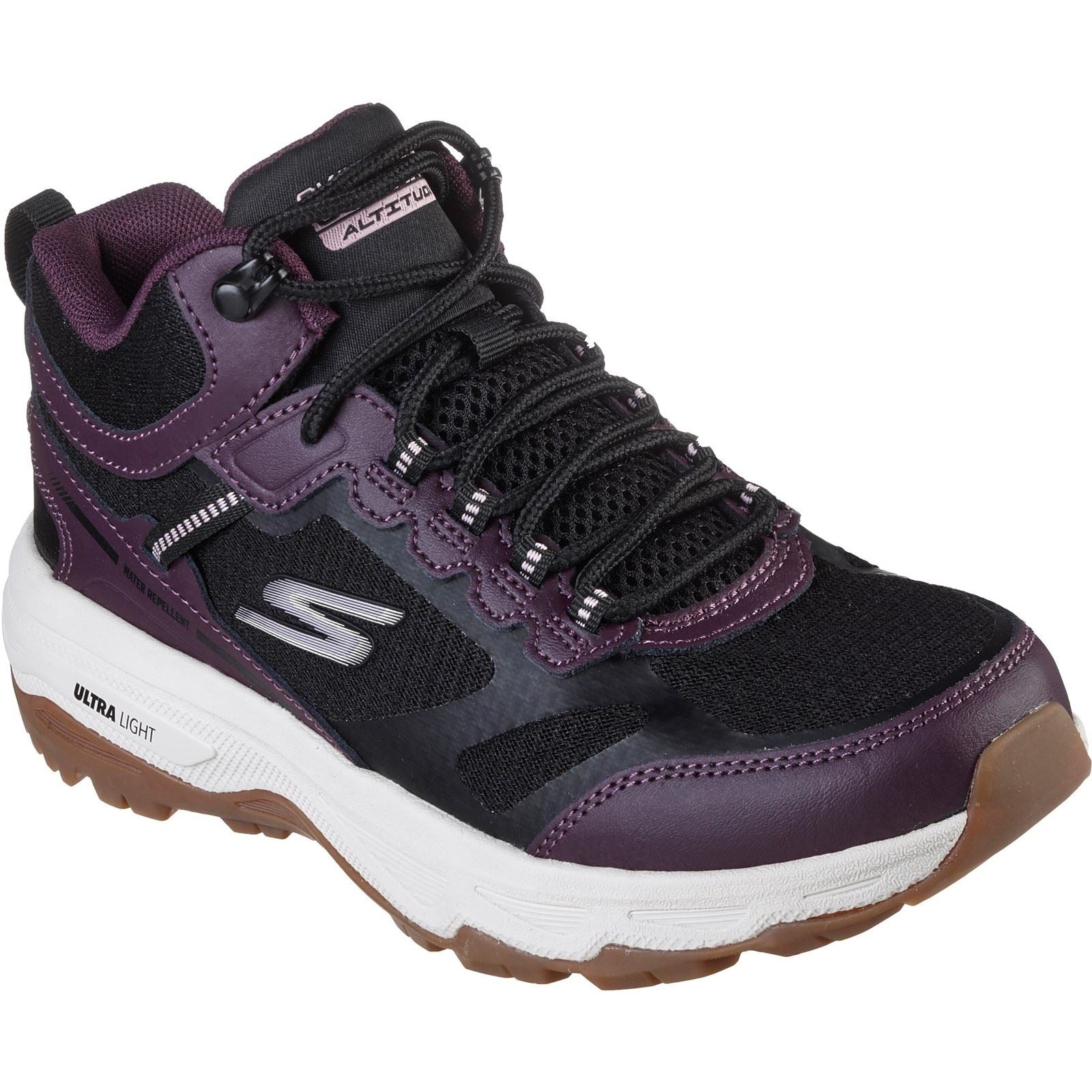 Skechers Go Run Trail Altitude Sneakers Donna In Pelle Nera/Viola