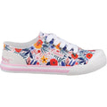 Rocket Dog Jazzin Malden Floral Sneakers Da Donna In Cotone Bianco/Multicolore