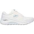 Skechers Arch Fit 2.0 Big League Sneakers Da Donna In Tessuto Bianco/Rosa/Blu