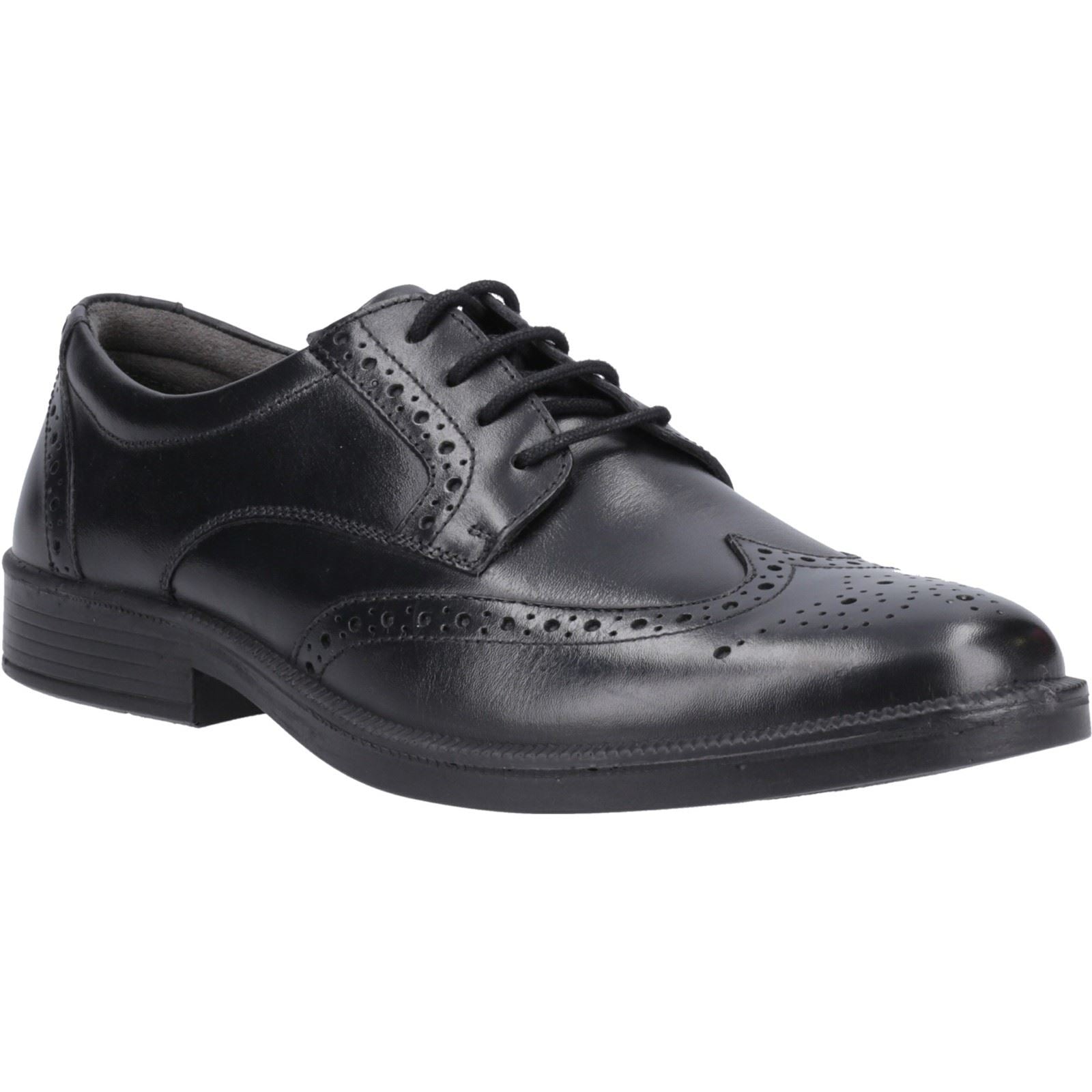 Hush Puppies Nolan Scarpe Nere In Stile Brogue In Pelle Da Uomo