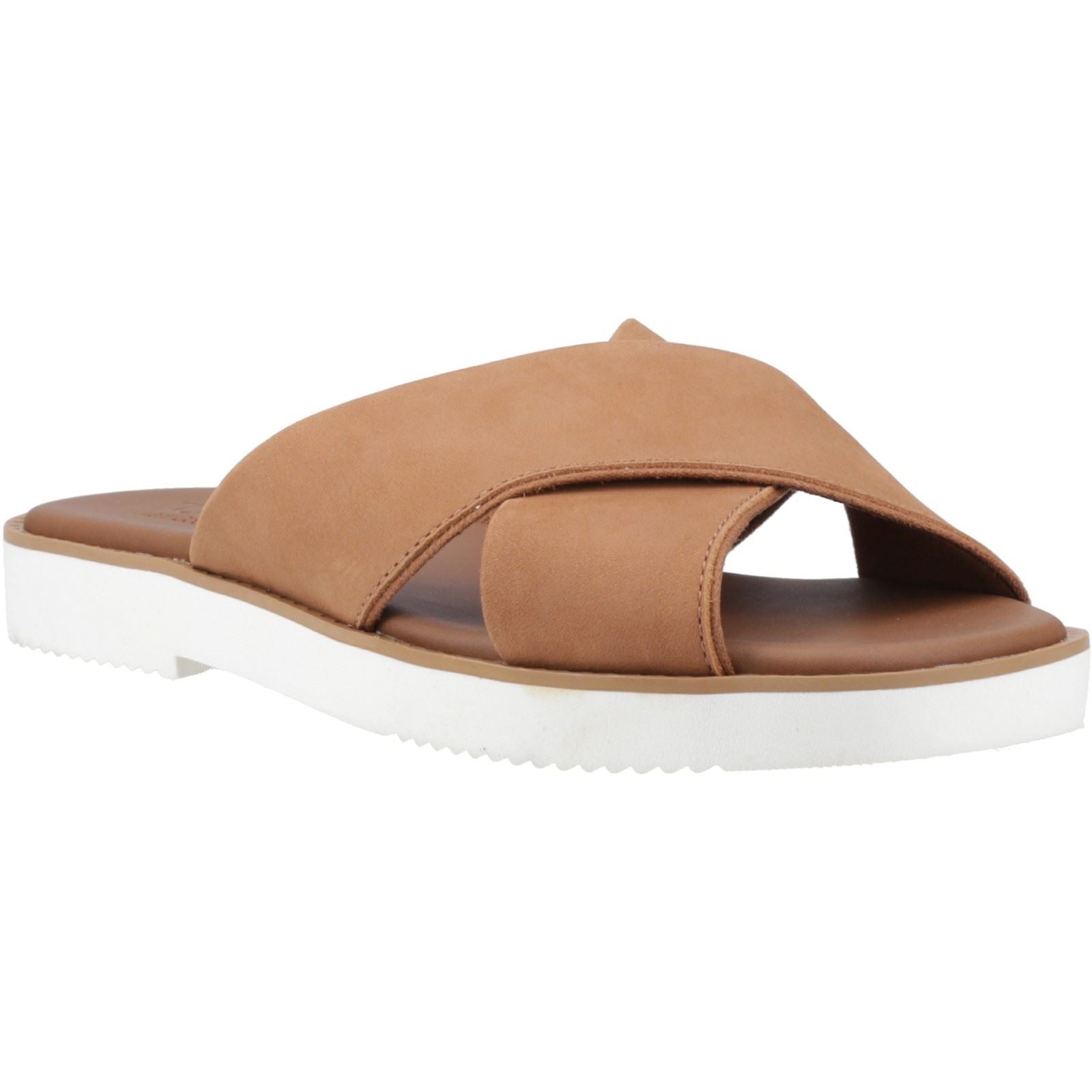 TOMS Mae Crossover Sandali Da Donna In Pelle Marrone