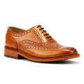 Ben Sherman Sugarman Brogue Scarpe Stringate Da Uomo In Pelle Marrone.