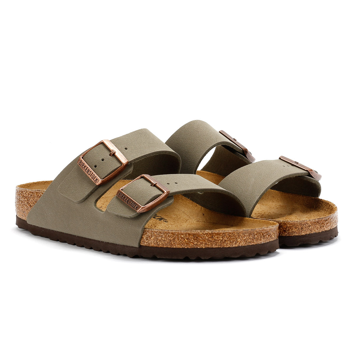 Birkenstock Arizona Birko Flor Nubuck Pietra Sandali