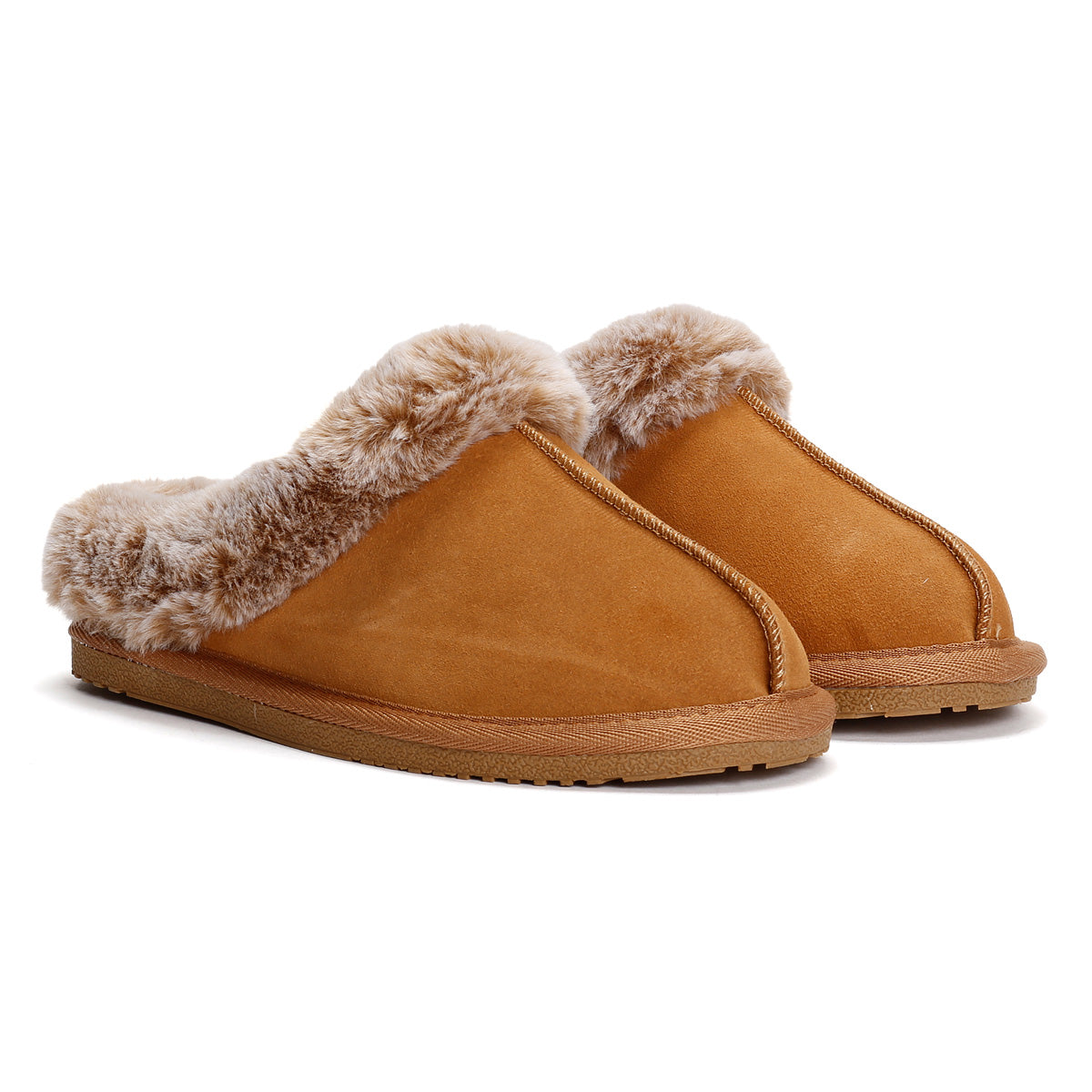 Hush Puppies Amara Pantofole Da Donna In Camoscio Color Tan