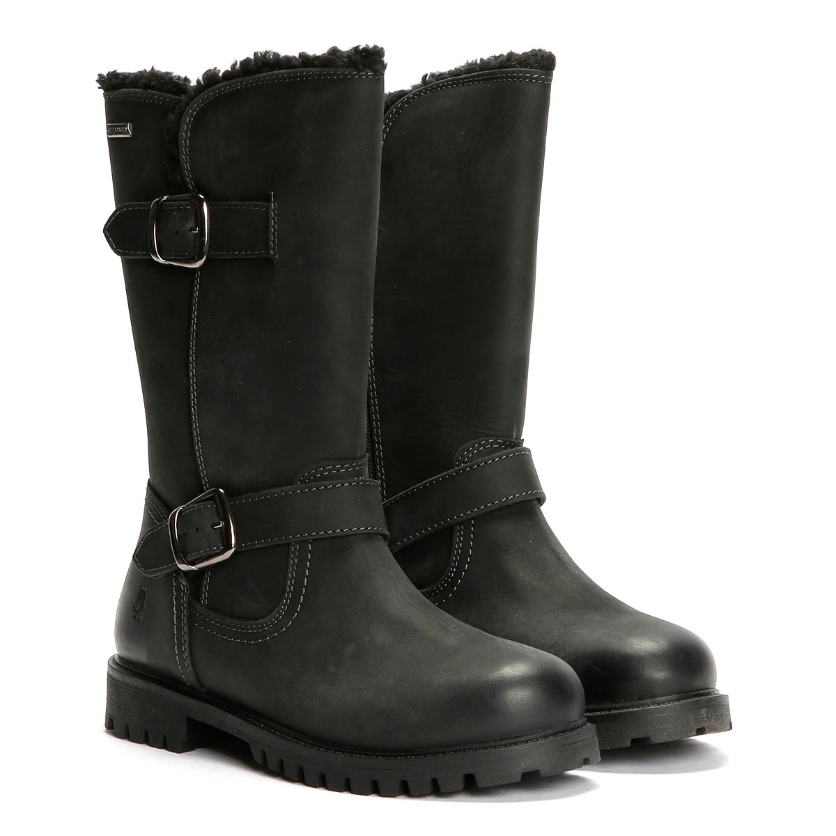 Hush Puppies Winnie Stivali Da Donna In Pelle Nera