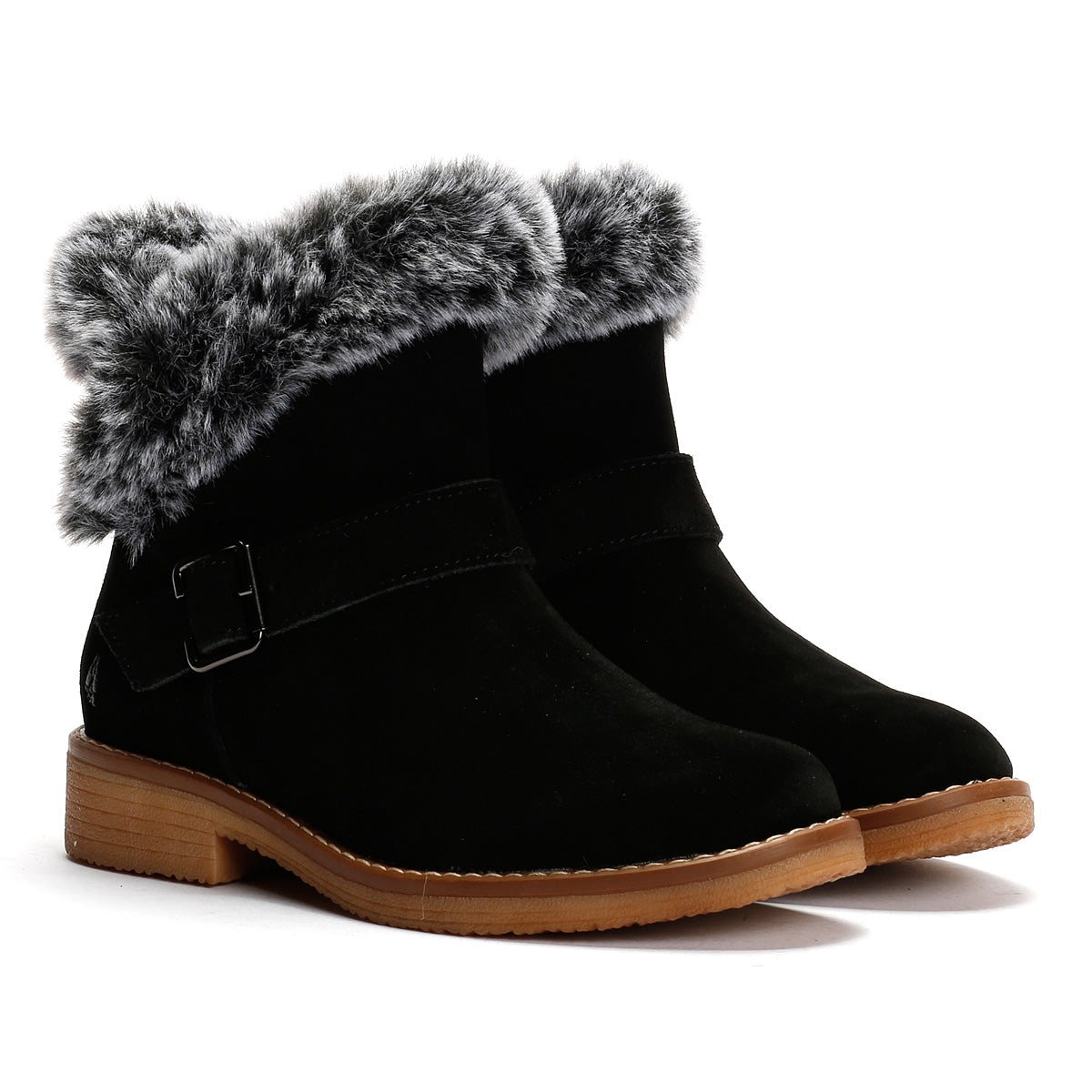 Hush Puppies Hannah Stivali Da Donna In Pelle Scamosciata Neri