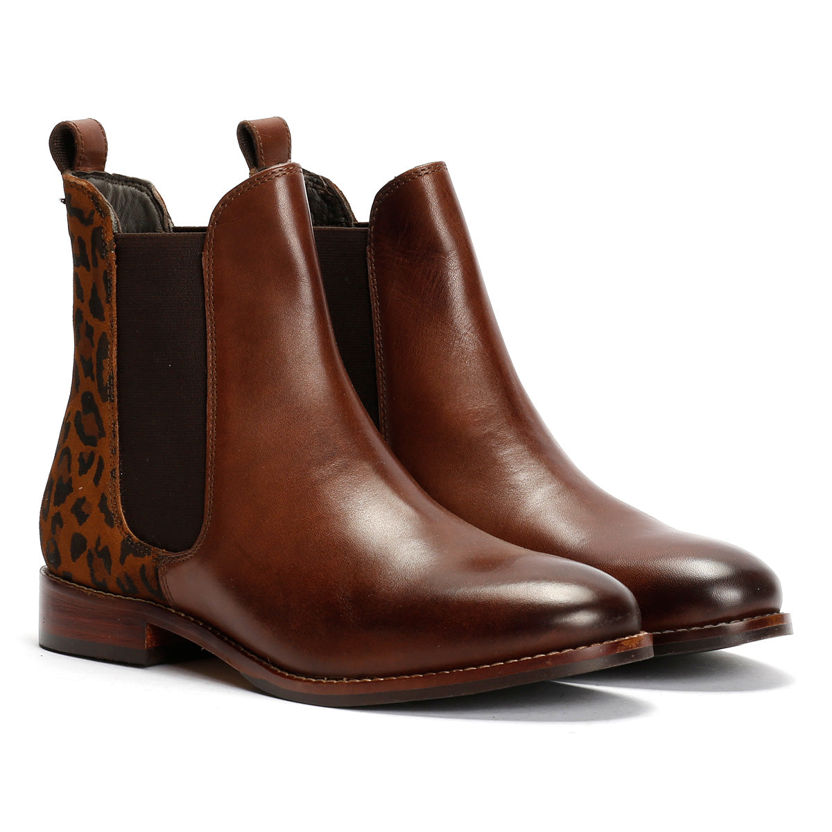 Hush Puppies Colette Stivaletti Da Donna In Pelle Scamosciata A Stampa Leopardata