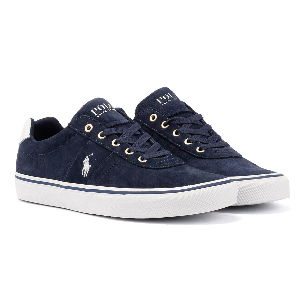 Ralph Lauren Hanford III Scarpe Da Ginnastica Blu In Pelle Da Uomo