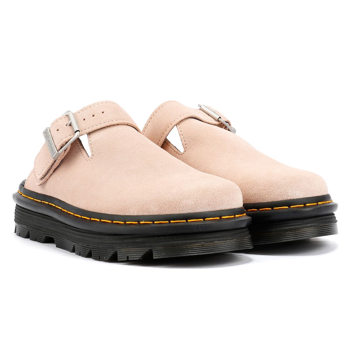 Dr. Martens Zebzag EH Mules Rosa In Camoscio Da Donna