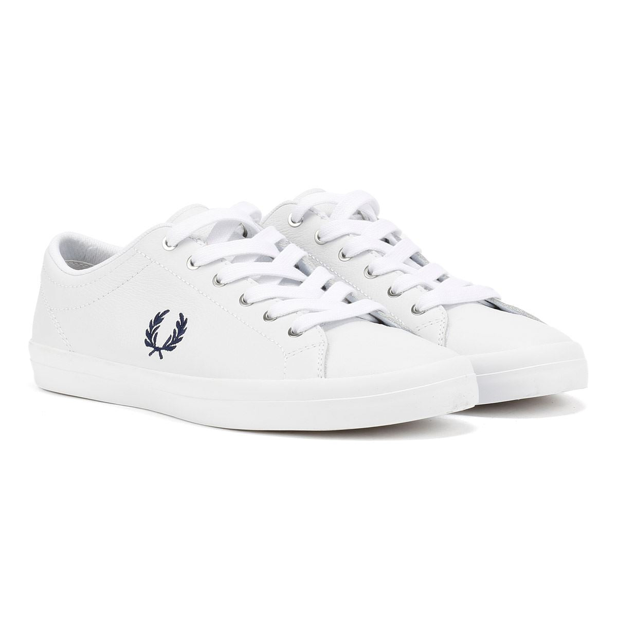 Fred Perry Baseline Sneakers Bianche In Pelle Da Uomo