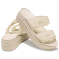 Crocs Brooklyn Buckle Low Wedge Sandali In Pietra Arenaria Da Donna