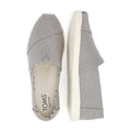 TOMS Alpargata Plus Heritage Scarpe In Tela Grigia Da Donna Con Zeppa.
