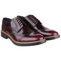 Base London Woburn Scarpe Brogue Da Uomo In Pelle Bordò