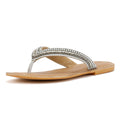 Tower London Metallic Bead Thong Sandali Argento Da Donna