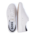 Boss Belwar Tennis Tumble Sneakers Bianche Da Uomo In Pelle
