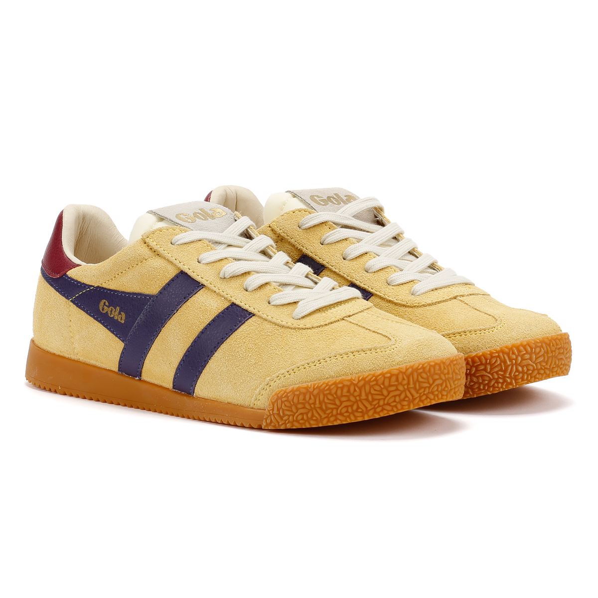 Gola Elan Sneakers Gialle Da Donna In Camoscio