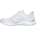 Skechers Flex Appeal 5.0 Fresh Touch Sneakers Da Donna In Pelle Bianca/Argento