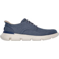 Skechers Garza Clive Scarpe Da Uomo In Cotone Blu Con Lacci