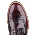 Base London Woburn Scarpe Brogue Da Uomo In Pelle Bordò