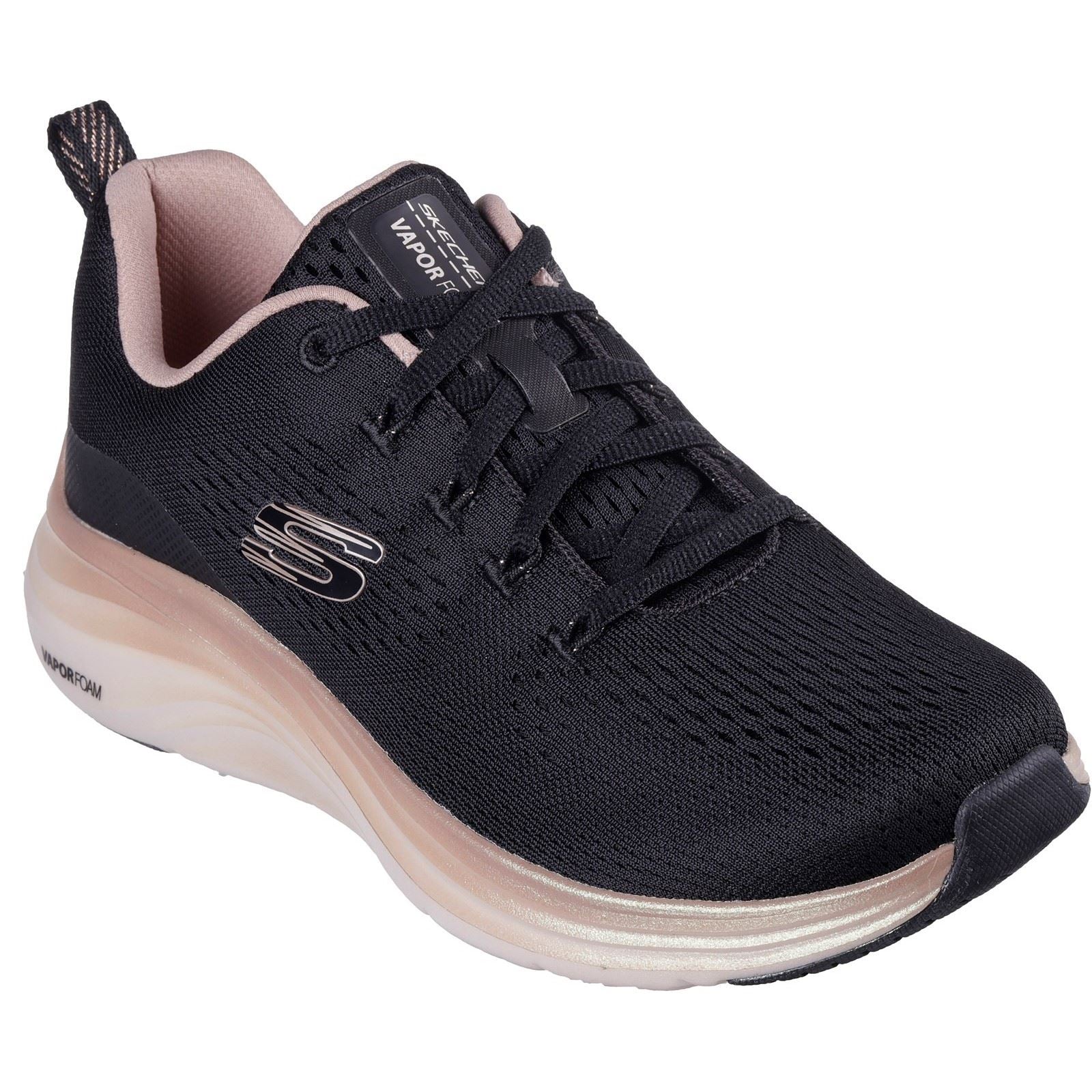 Skechers Vapor Foam Midnight Glimmer Scarpe Da Ginnastica Nere/Oro Rosa Da Donna