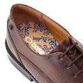Base London Magnus Scarpe Oxford Marrone Bruciate Da Uomo In Pelle