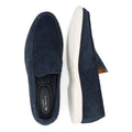 Ben Sherman Amarillo Scarpe Da Uomo Mocassino Blu In Camoscio