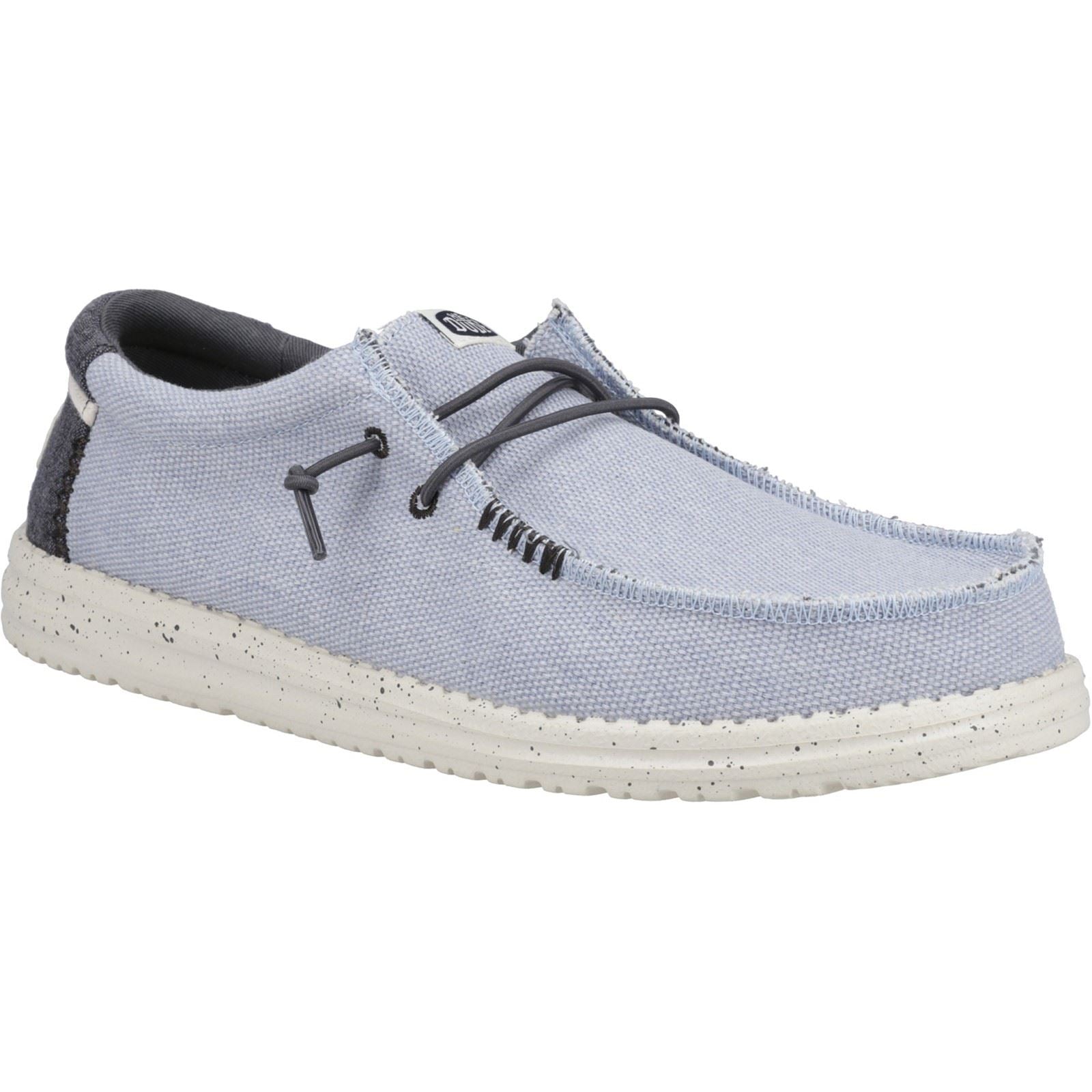 HEYDUDE Wally Coastline Scarpe Da Barca In Tessuto Bianco Pietra Da Uomo