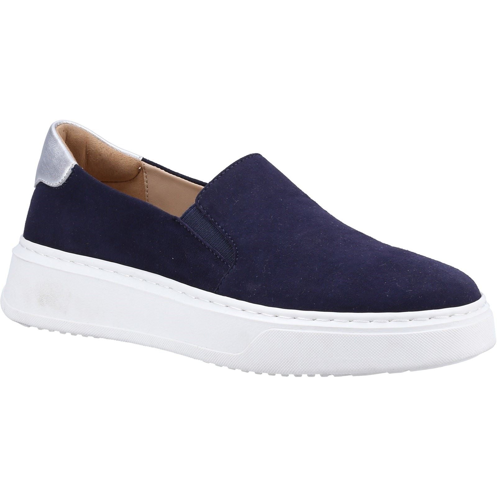 Hush Puppies Corinne Sneakers Da Donna In Pelle Blu Scuro