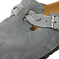 Flower Mountain Boston Braided Ciabatte Grigie Da Donna In Camoscio