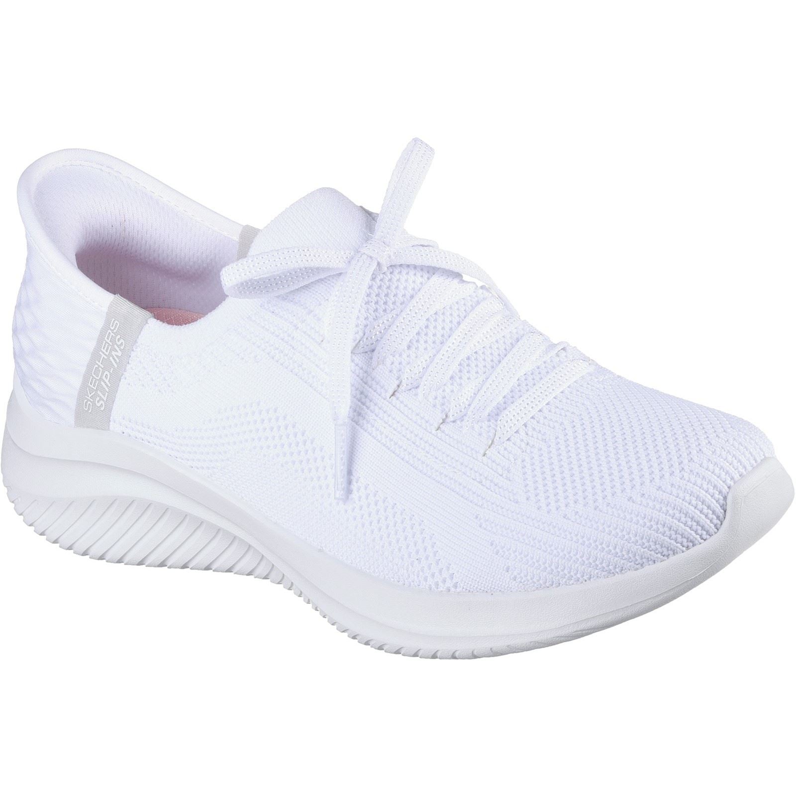 Skechers Ultra Flex 3.0 Brilliant Path Sneakers Bianche Da Donna In Tessuto