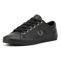 Fred Perry Baseline Scarpe Da Ginnastica Nere Da Uomo In Pelle