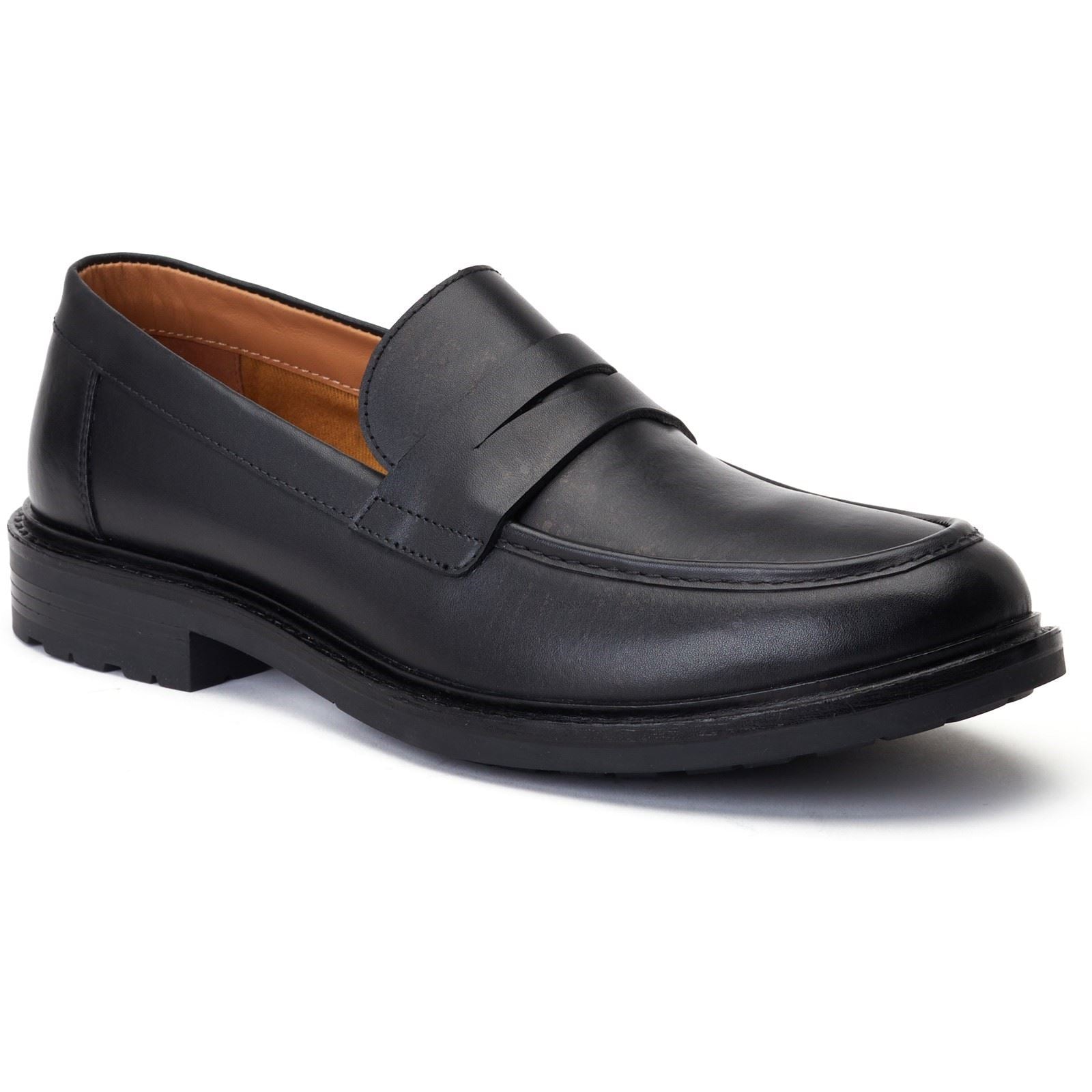 Base London Ivey Mocassini Neri In Pelle Da Uomo