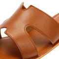 Tower London Cut Out Ciabatte Da Donna In Pelle Marrone