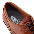 Base London Flight Scarpe Brogue In Pelle Color Tan Bruciato Da Uomo