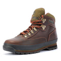 Timberland Euro Hiker Mid Lace Stivali Da Uomo In Pelle Marrone.