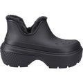 Crocs Stomp Shorty Stivali Neri Da Donna In Materiale Termoplastico