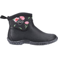 Muck Boots Muckster II Ankle Stivali Di Gomma Neri/Con Rose Wellington