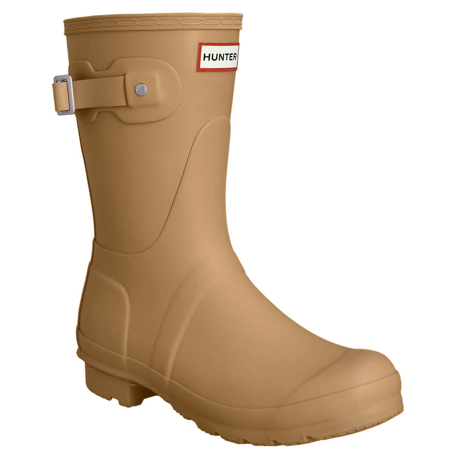 Hunter Original Short Stivali In Gomma Con Tacco Di Cioccolato/Biscotto