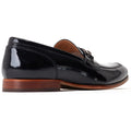 Base London Russo Mocassini Neri In Pelle Da Uomo