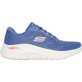 Skechers Arch Fit 2.0 Big League Sneakers Da Donna In Tessuto Blu/Rosa