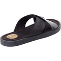 Base London Webb Sandali Neri In Pelle Da Uomo