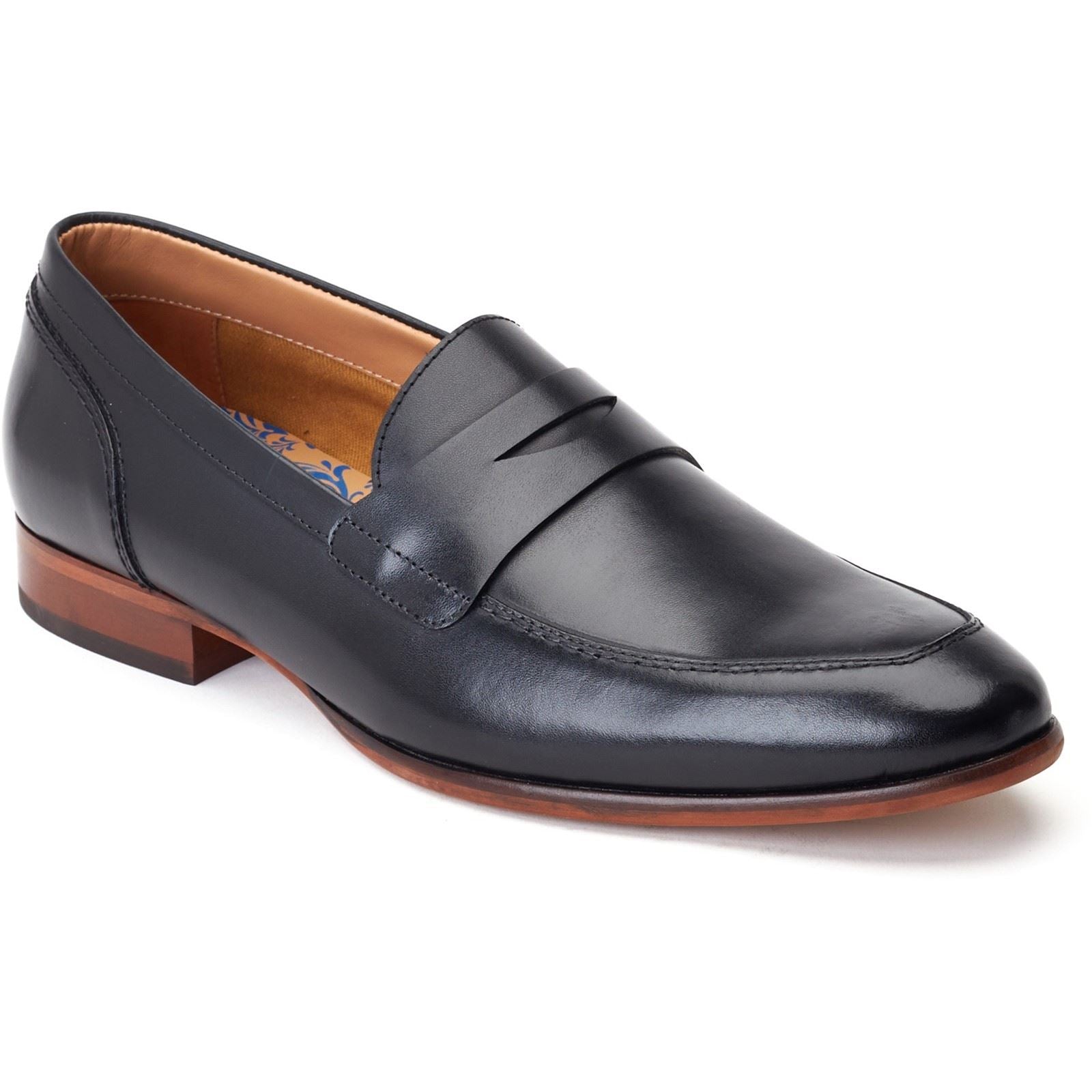 Base London Bruno Mocassini Neri In Pelle Da Uomo
