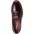 Base London Garfield Scarpe Mocassino Da Uomo In Pelle Color Bordò
