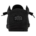 HEYDUDE Wally Sox Scarpe Da Barca In Micro Camoscio Nero Totale Da Uomo