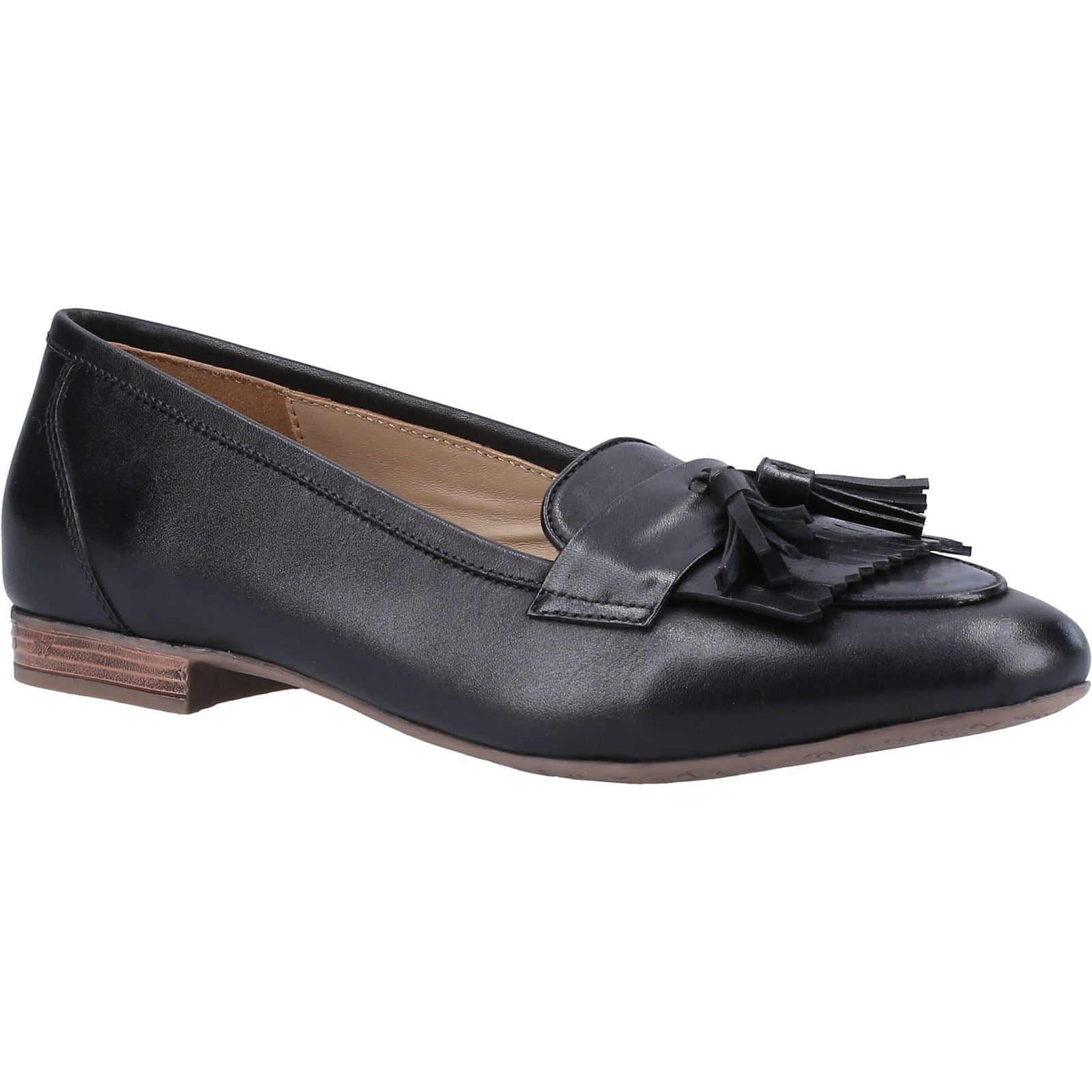 Hush Puppies Marissa Tassel Mocassini Neri Da Donna In Pelle