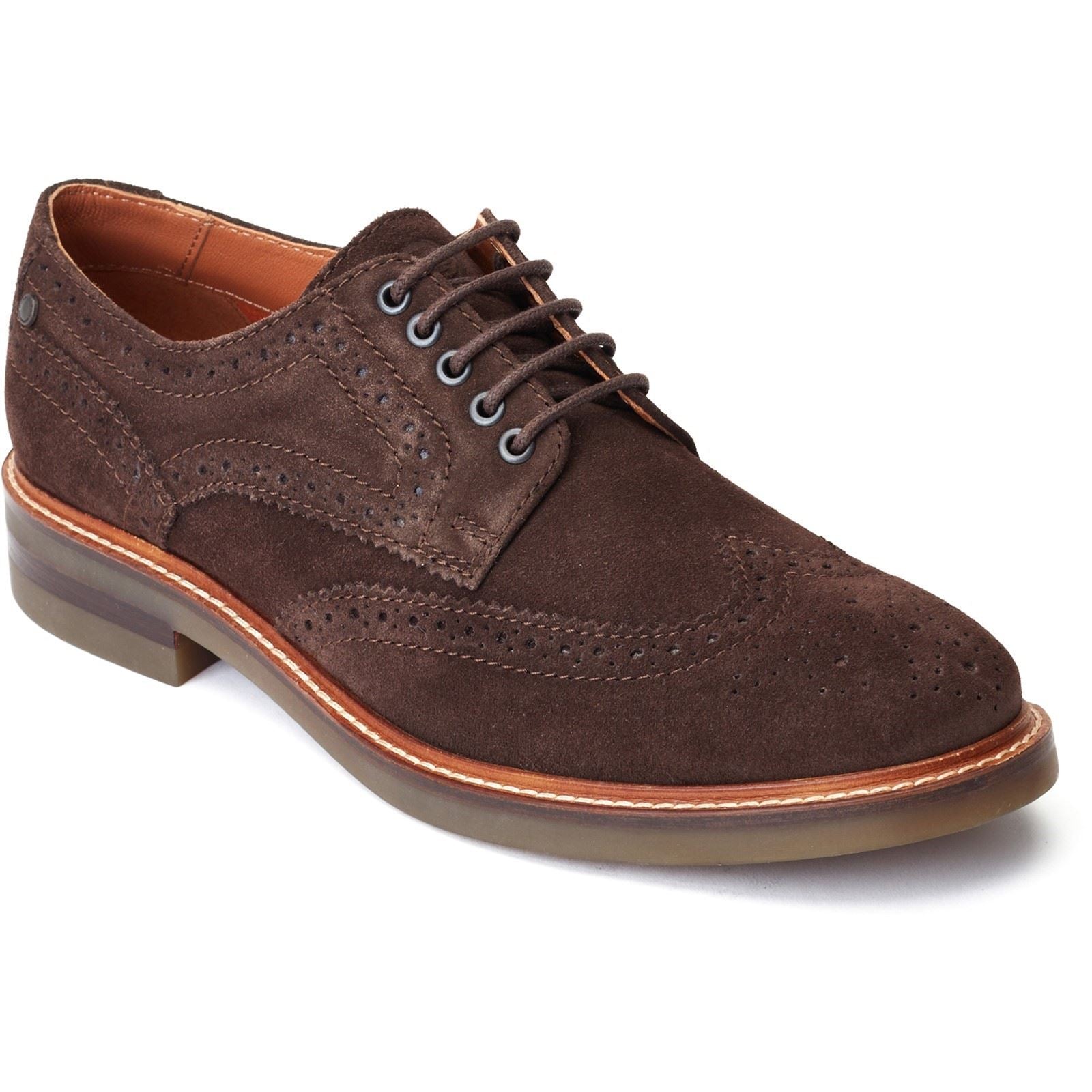 Base London Hatfield Scarpe Stringate In Pelle Marrone Scuro Da Uomo