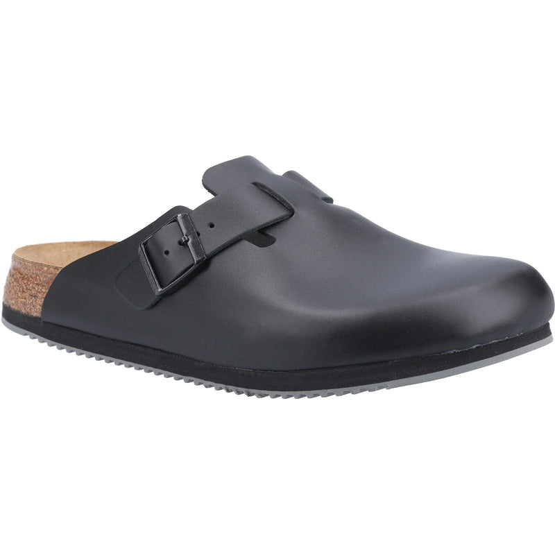 Birkenstock Boston Super Grip Pelle Uomo Nero