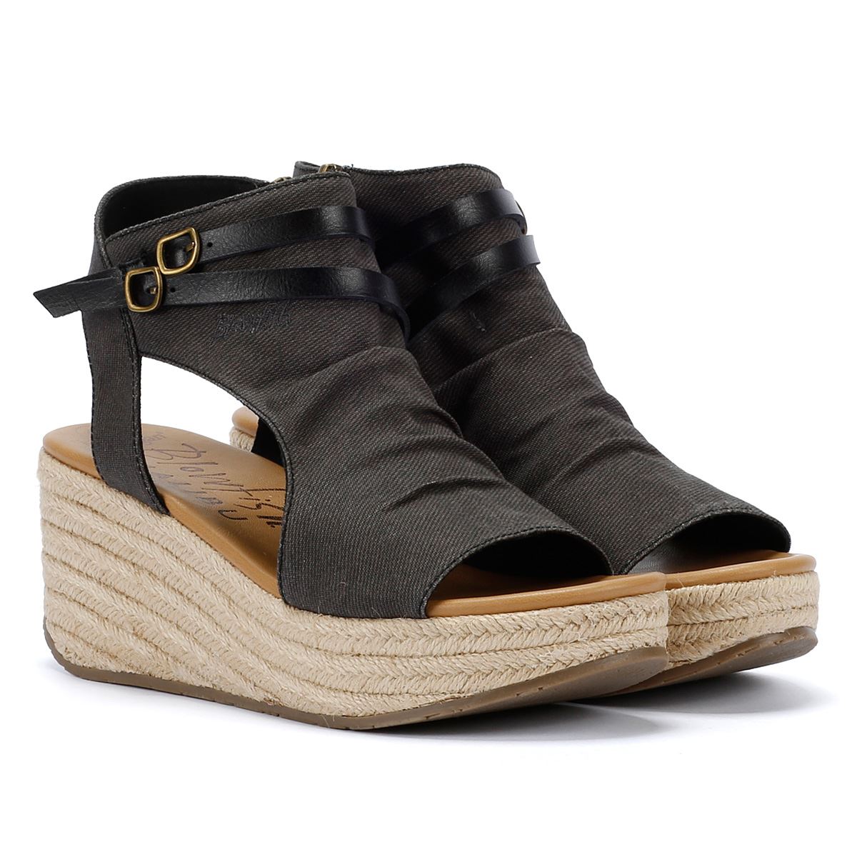 Blowfish Malibu Lacey C-Rope Sandali In Denim Nero Da Donna